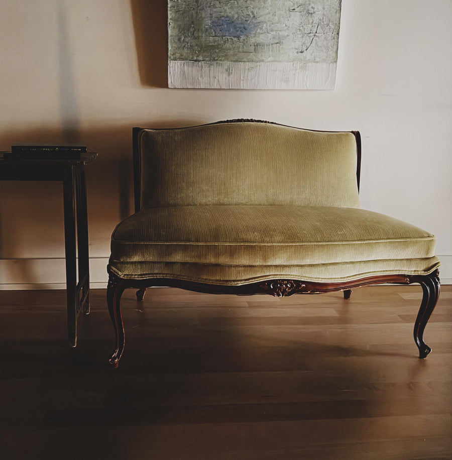 Green Velvet Love Seat