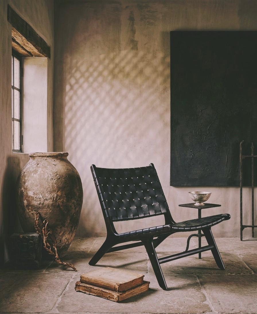 Andrianna Shamaris Woven Leather Chair