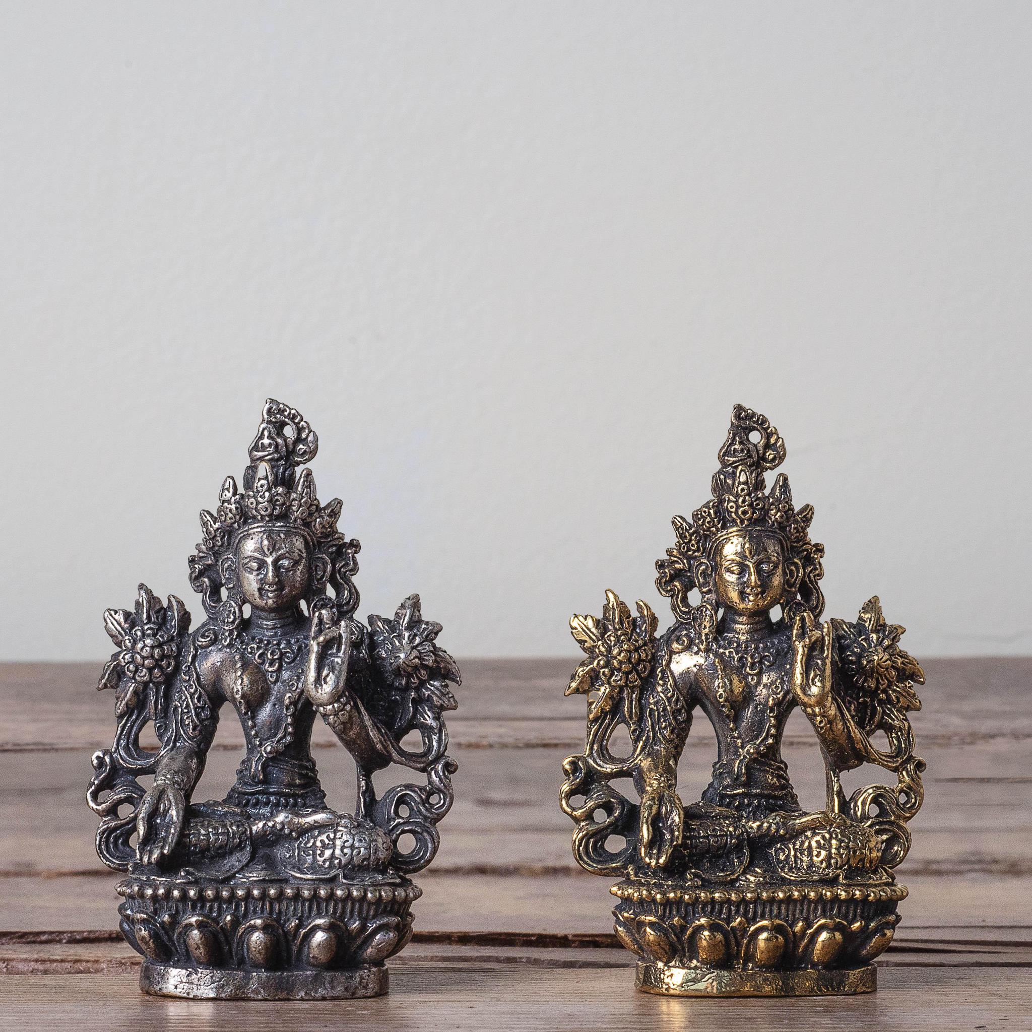 White Tara Deity Statuette