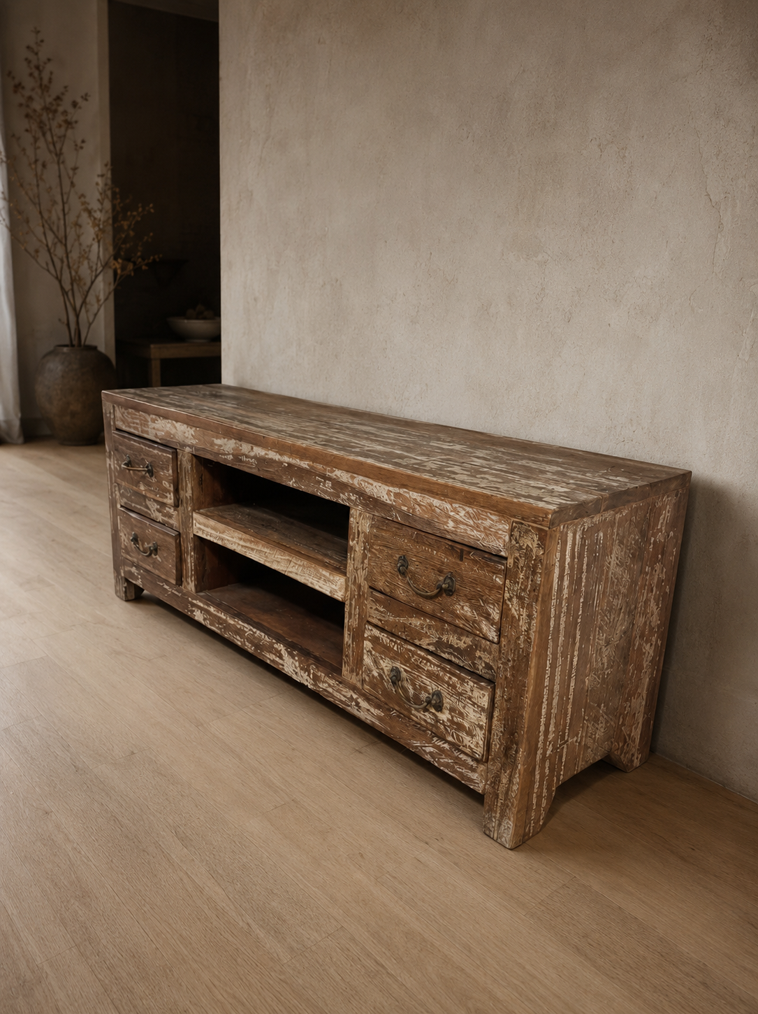 Weathered Tansu Media Console