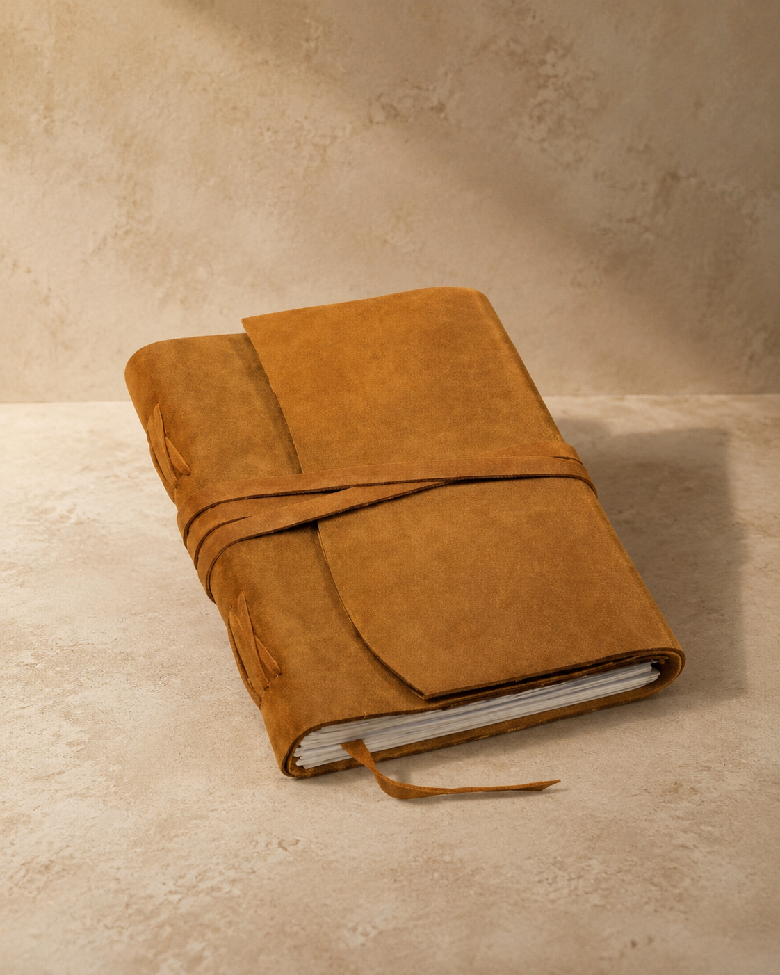 Suede Journal with Organic Cotton Paper - LARGE