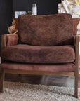 Velvet Chocolate Brown Lounge Chair
