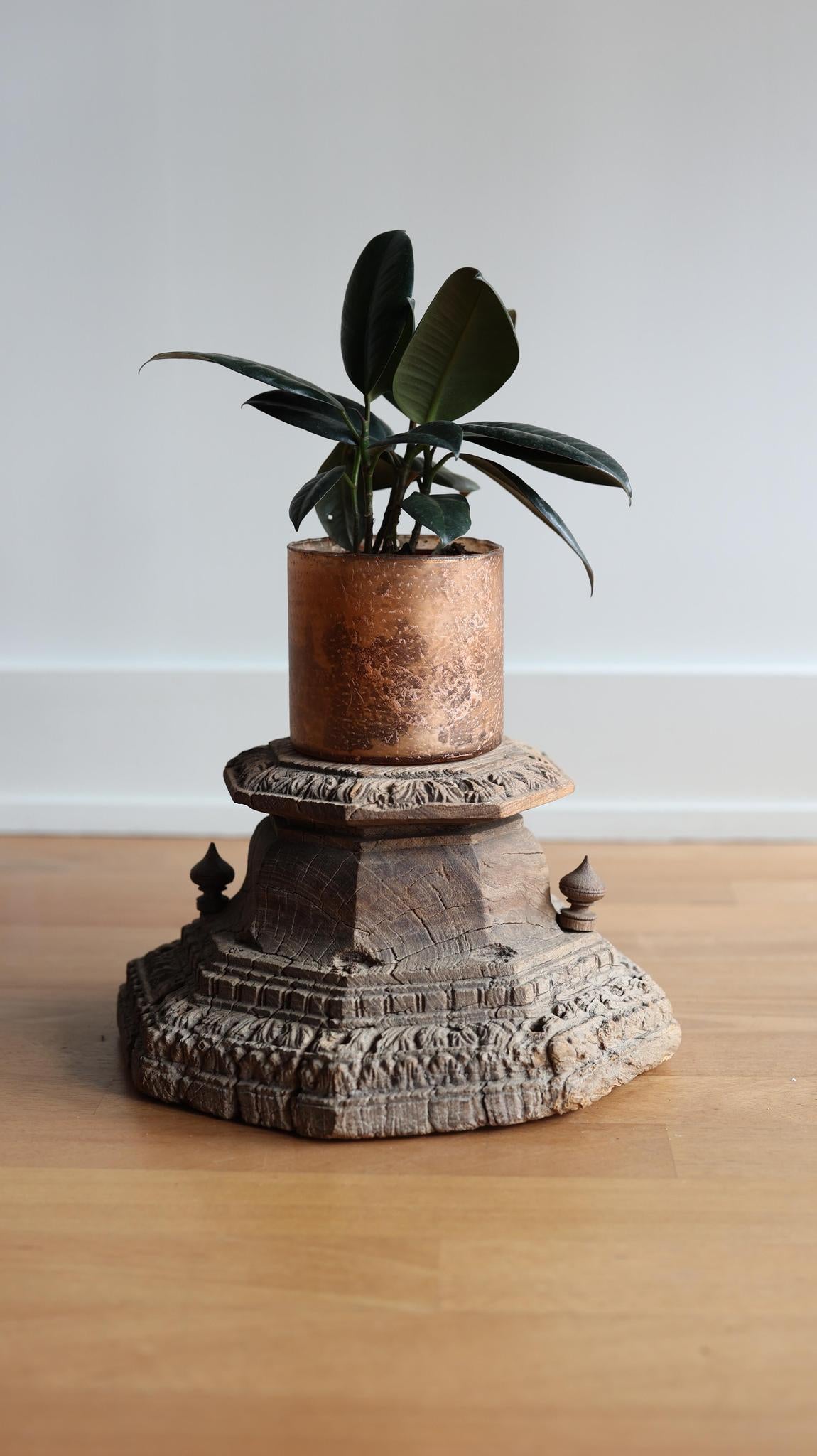 Ancient Handcarved Indian Pedestal