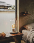 Glass Table Lamp with Edison Bulb