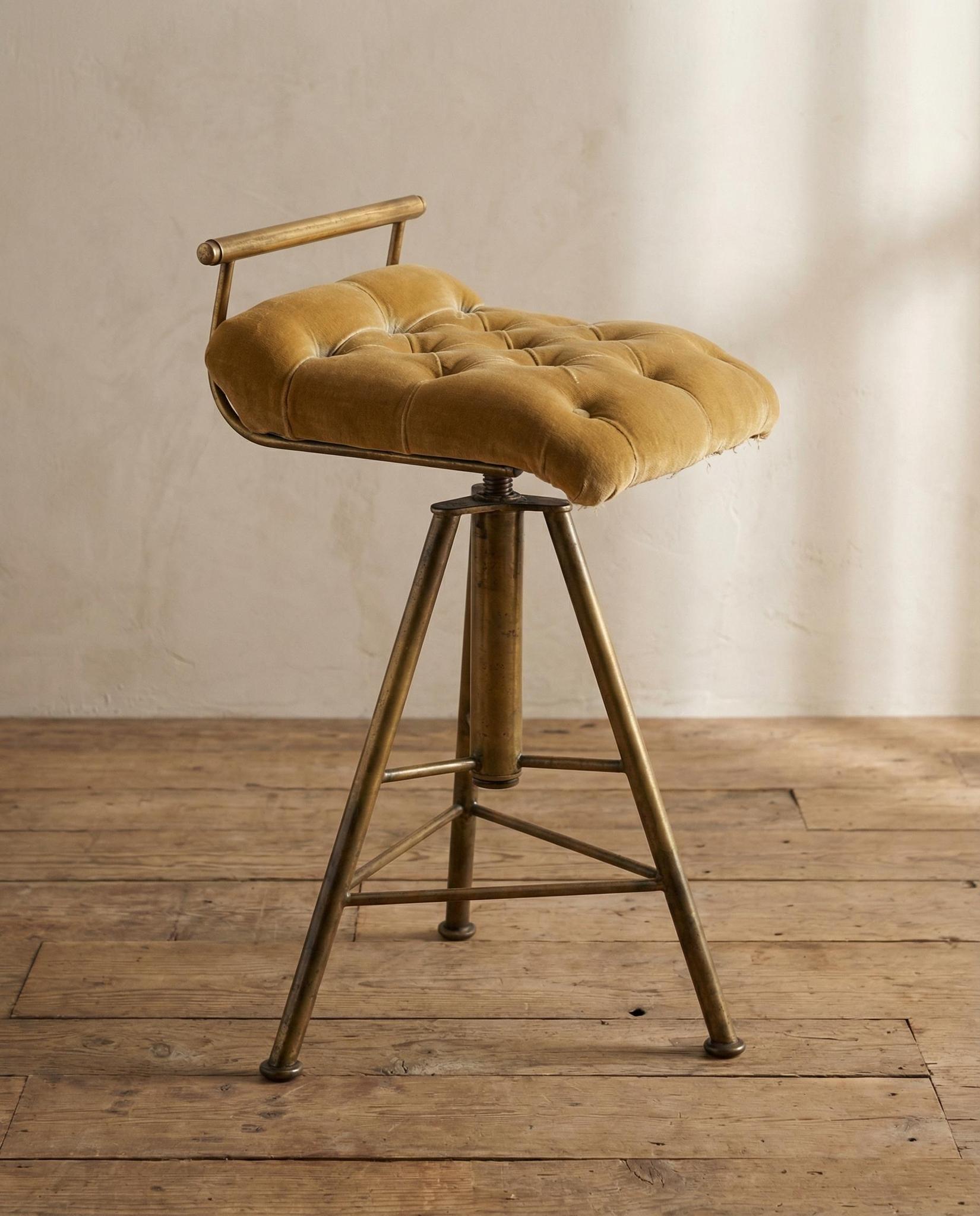 Brushed Gold Opera Stool