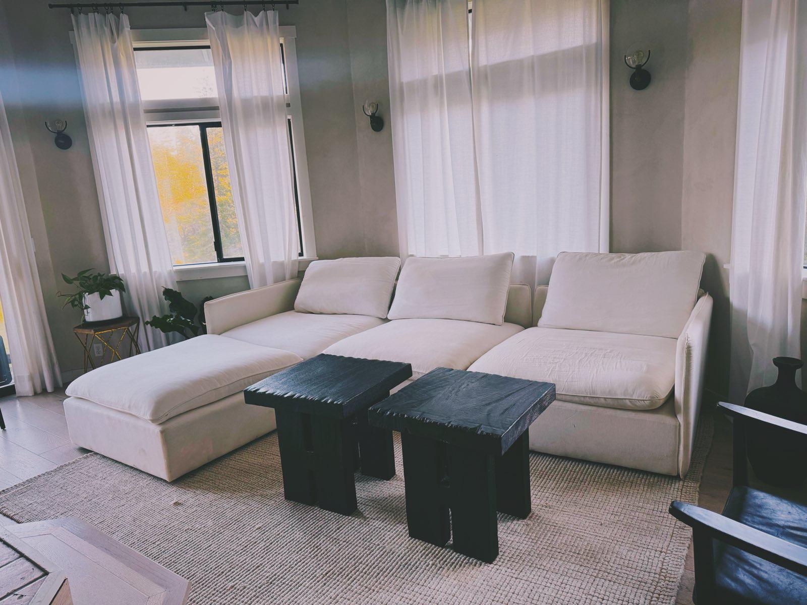 Snow White Deep Depth Section Sofa