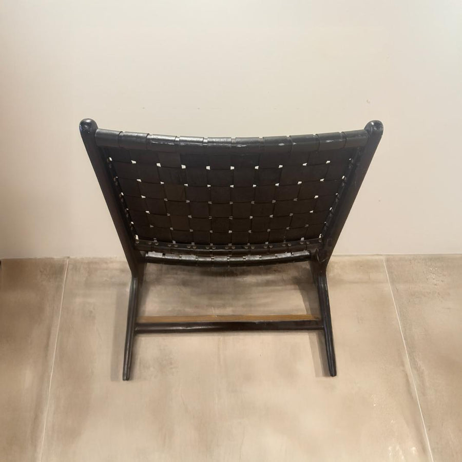 Andrianna Shamaris Woven Leather Chair