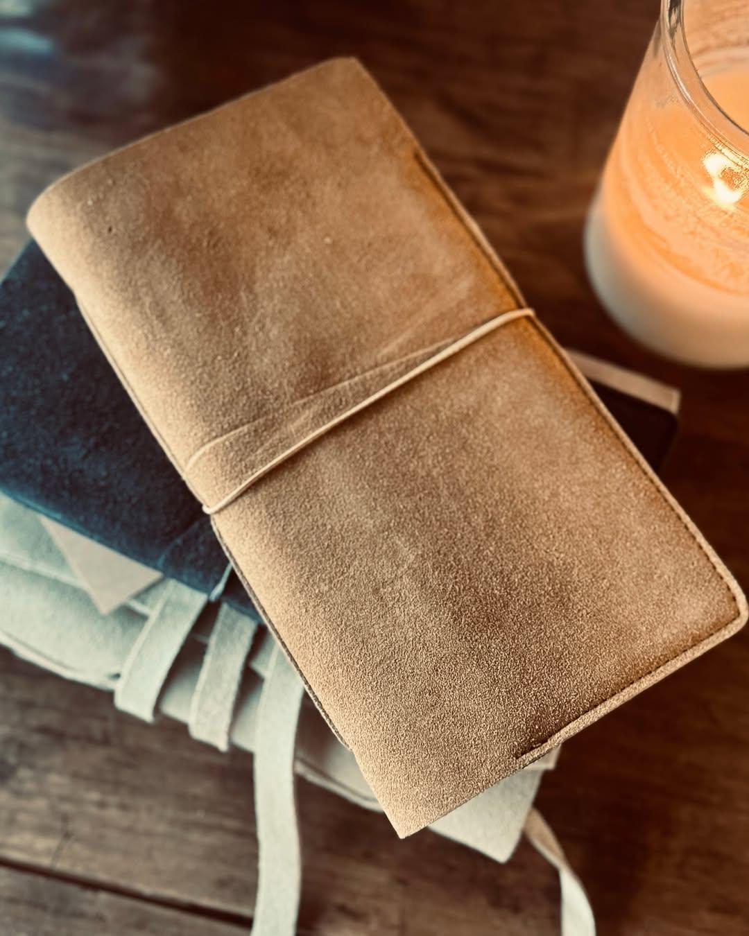 Suede Journal with Organic Cotton Paper - SMALL