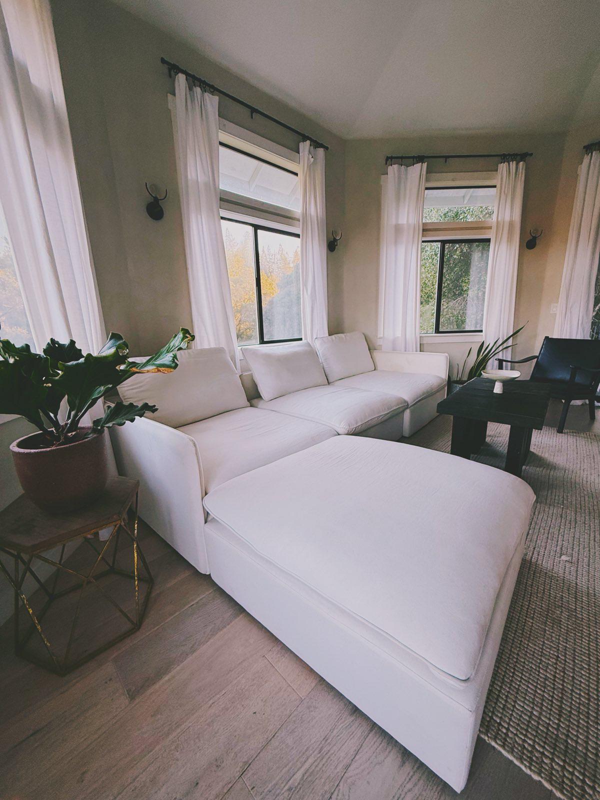 Snow White Deep Depth Section Sofa
