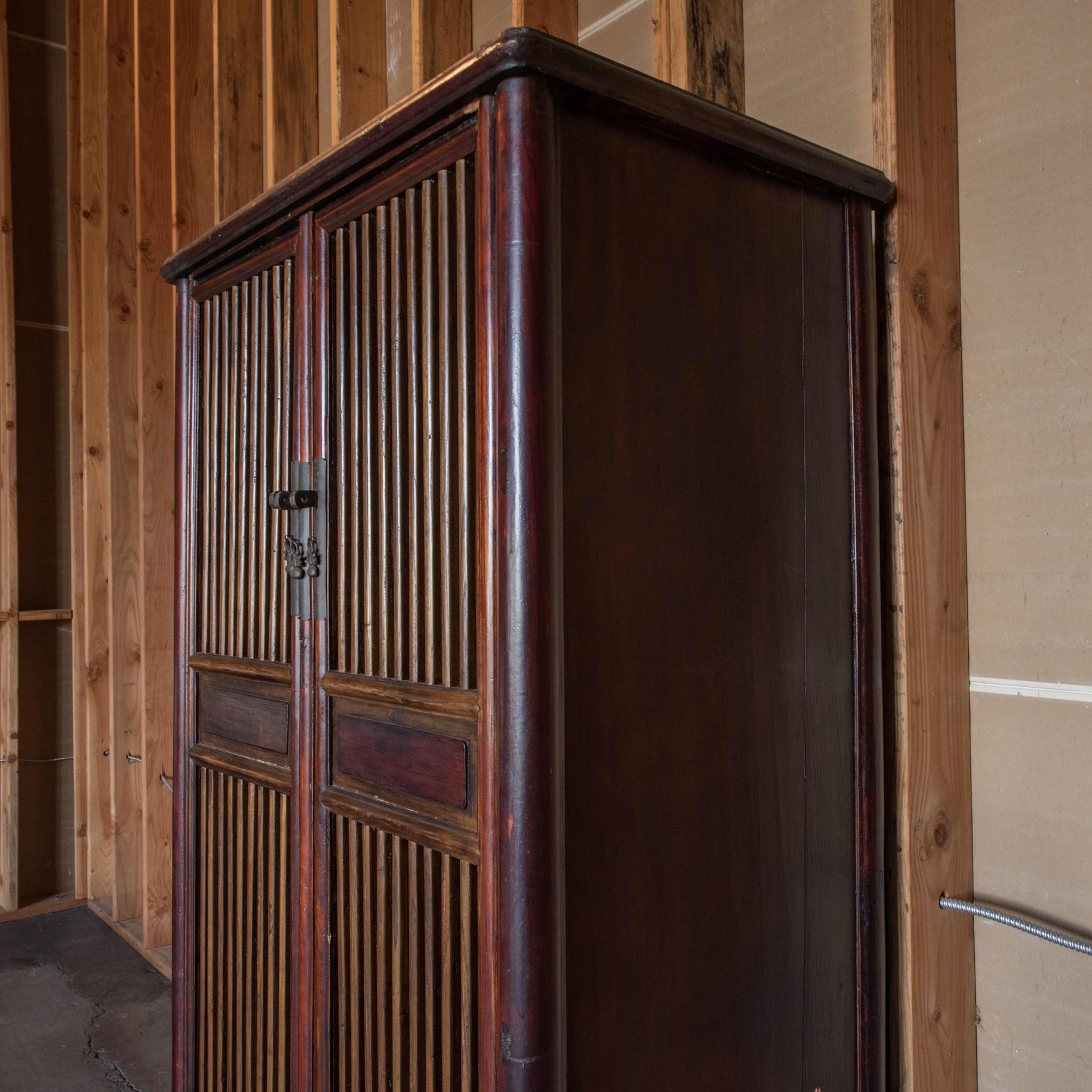 Antique Elmwood Root Armoire
