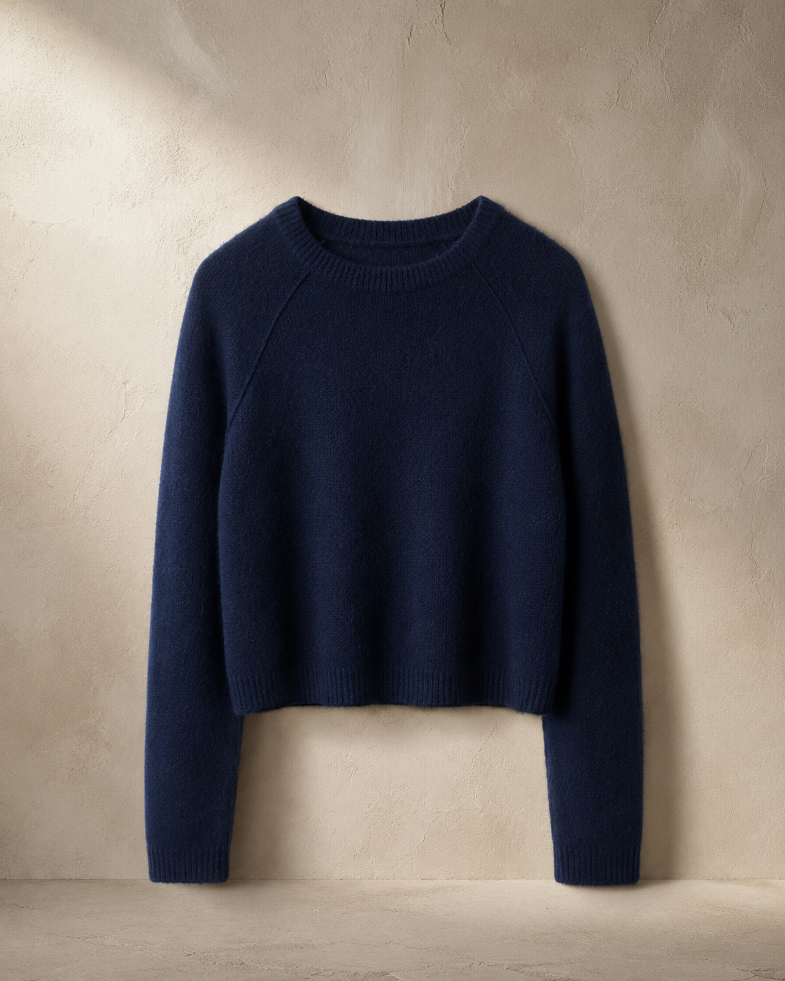 Navy Cashmere Crew-Neck Sweater