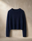 Navy Cashmere Crew-Neck Sweater