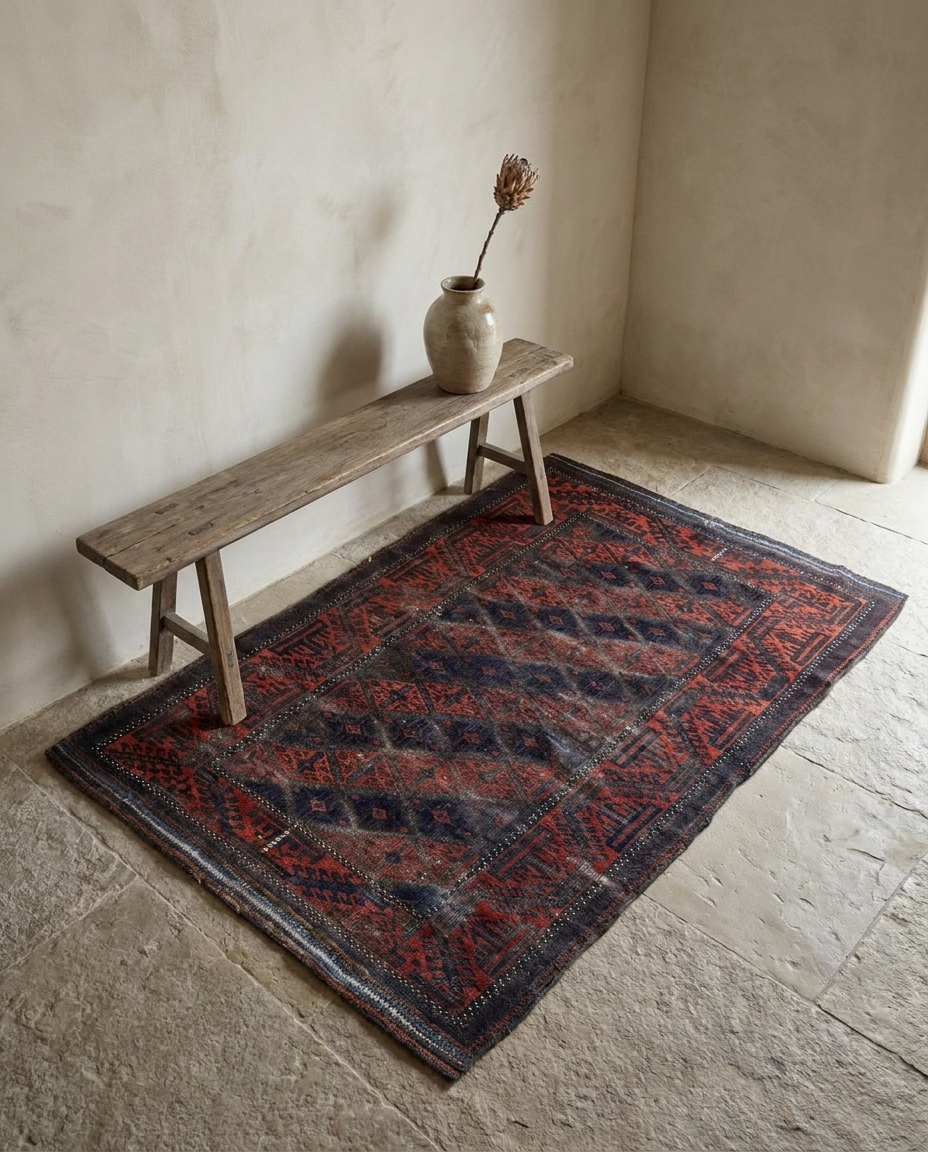 Antique Turkmen Baluch Afghan Rug