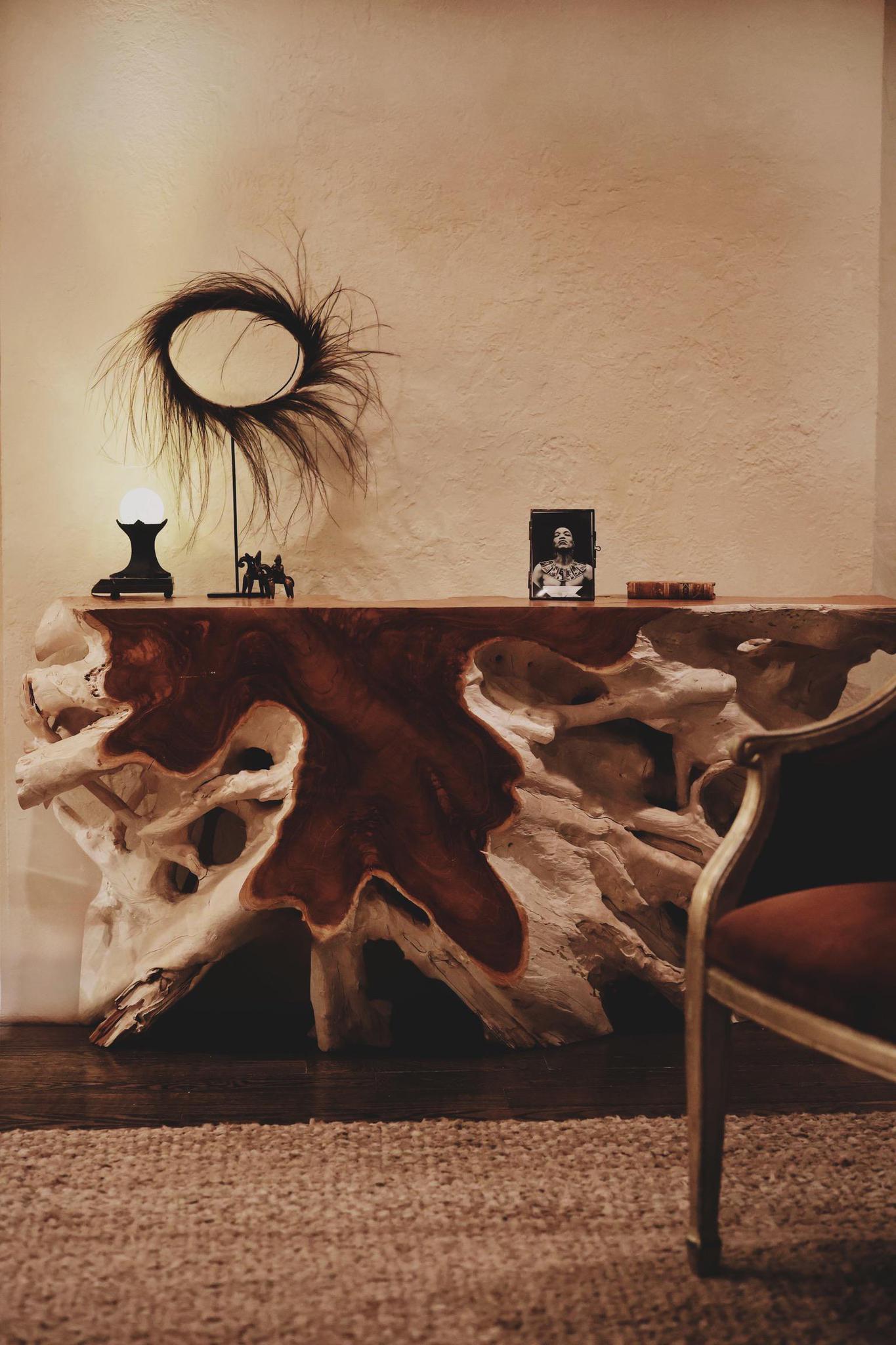 Sculptural Teak Root Console