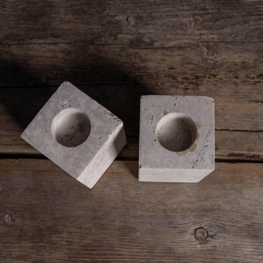 Travertine Tea Light Candle Holders