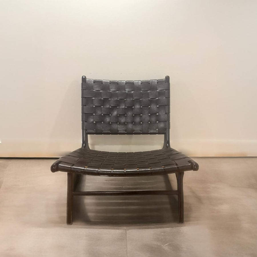 Andrianna Shamaris Woven Leather Chair