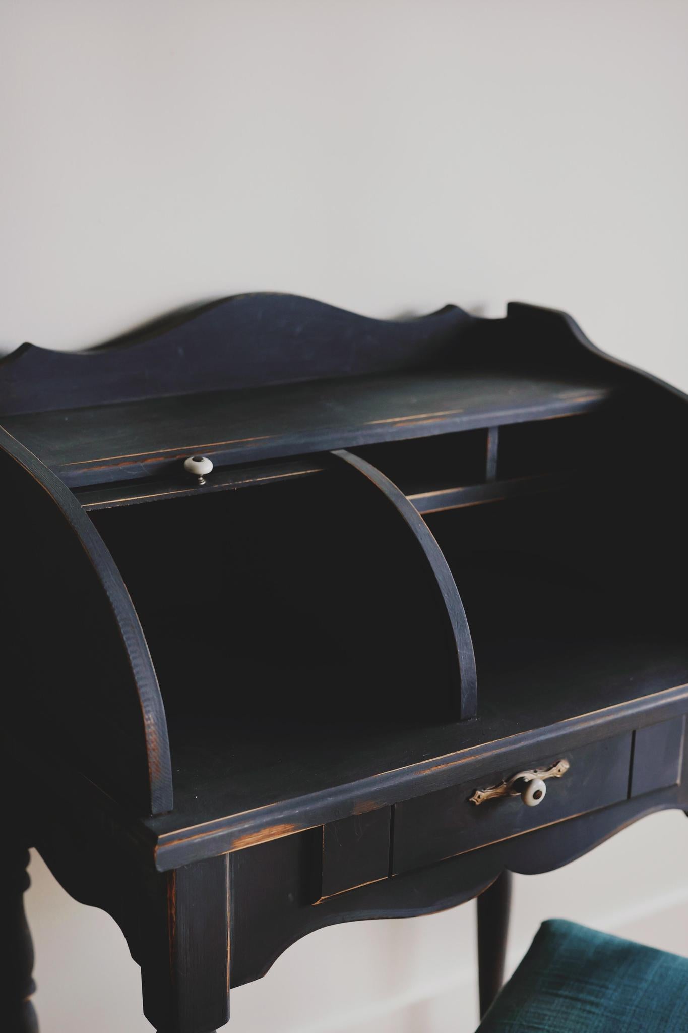 Vintage Roll Top Secretary Desk