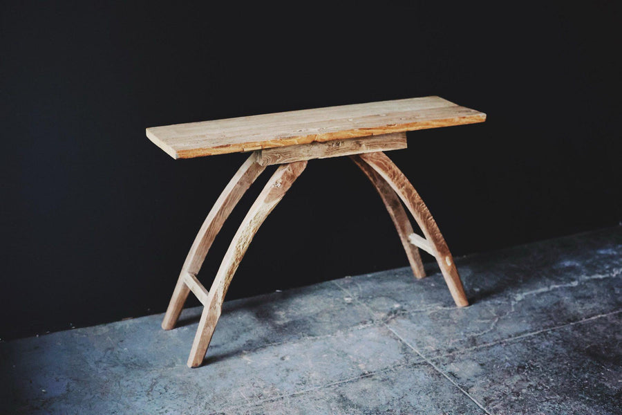 Reclaimed Wood Chinese Horsepack Saddle Table