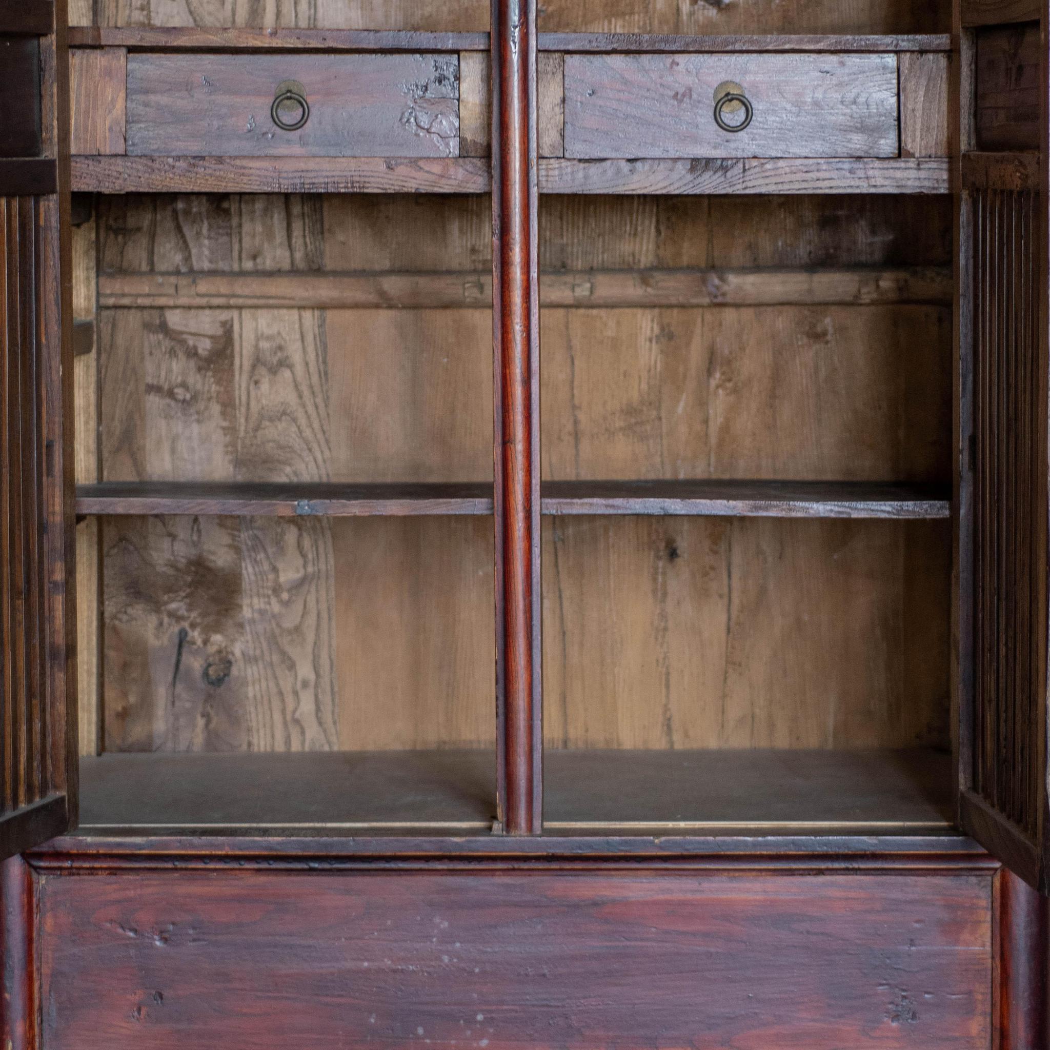 Antique Elmwood Root Armoire