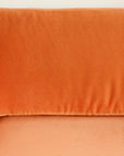 Persimmon Velvet Mid-Century Modern Loveseat