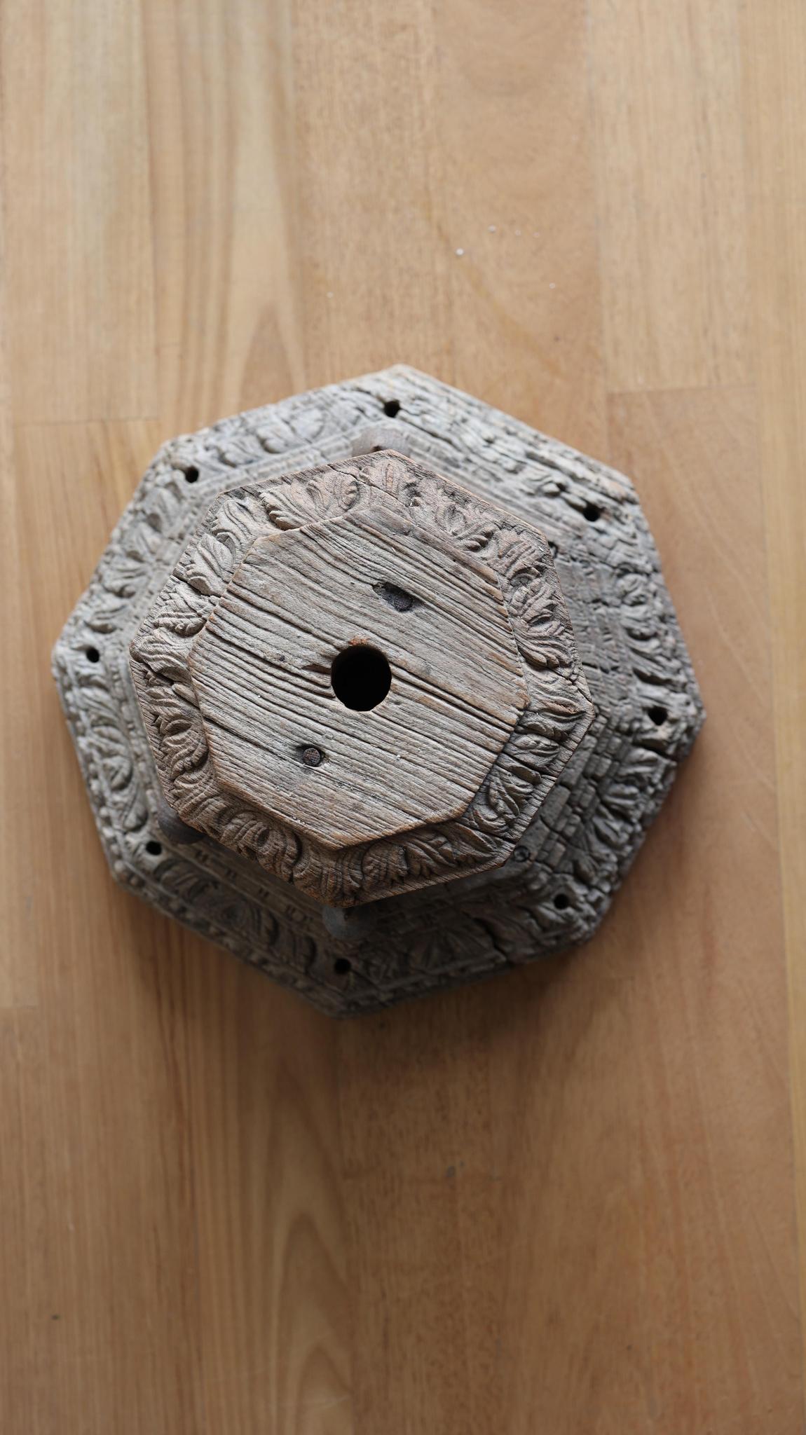 Ancient Handcarved Indian Pedestal