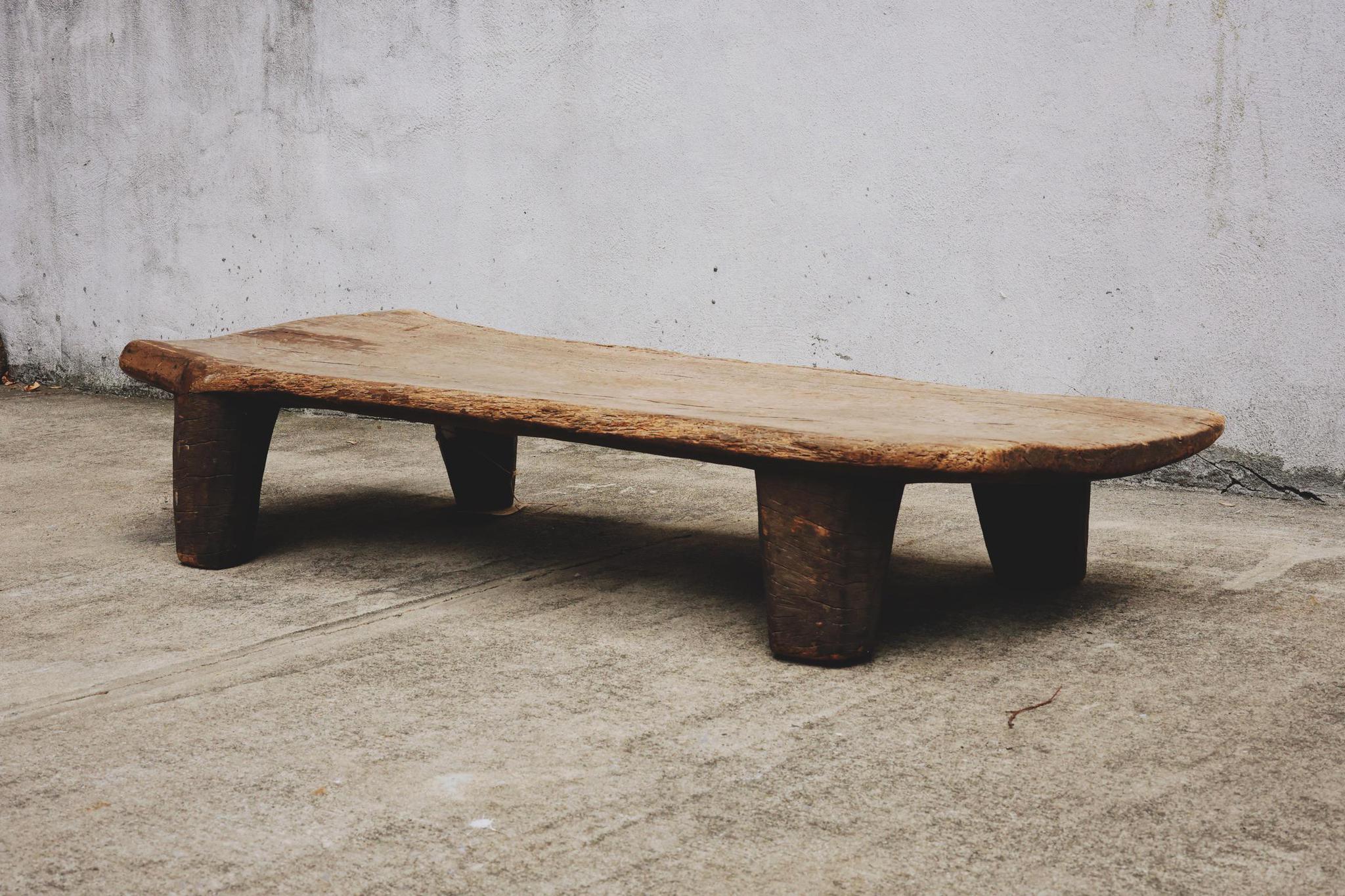 Antique Yala Wood Nupe Tribe Coffee Table