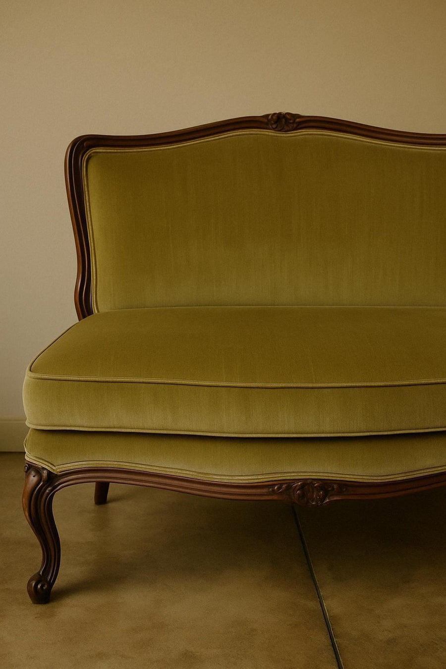 Green Velvet Love Seat