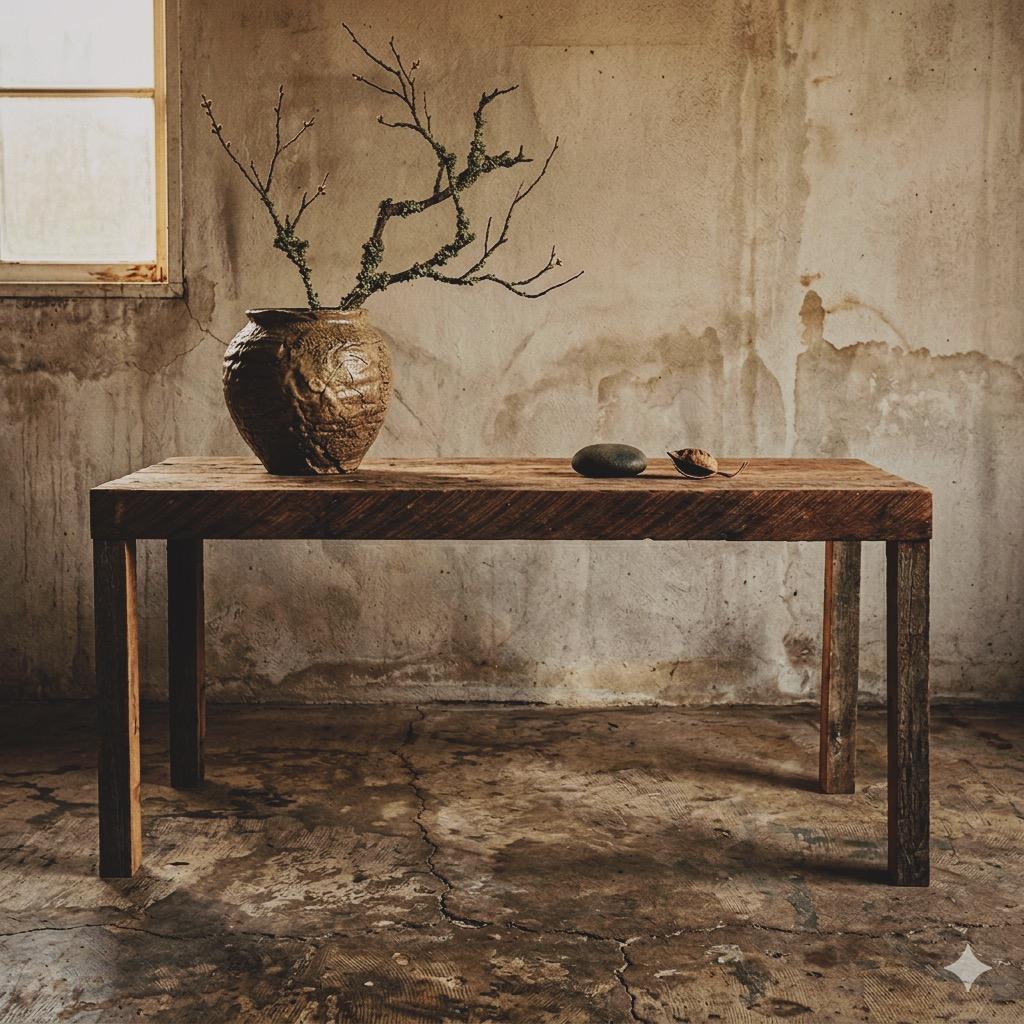Reclaimed Redwood Console Table
