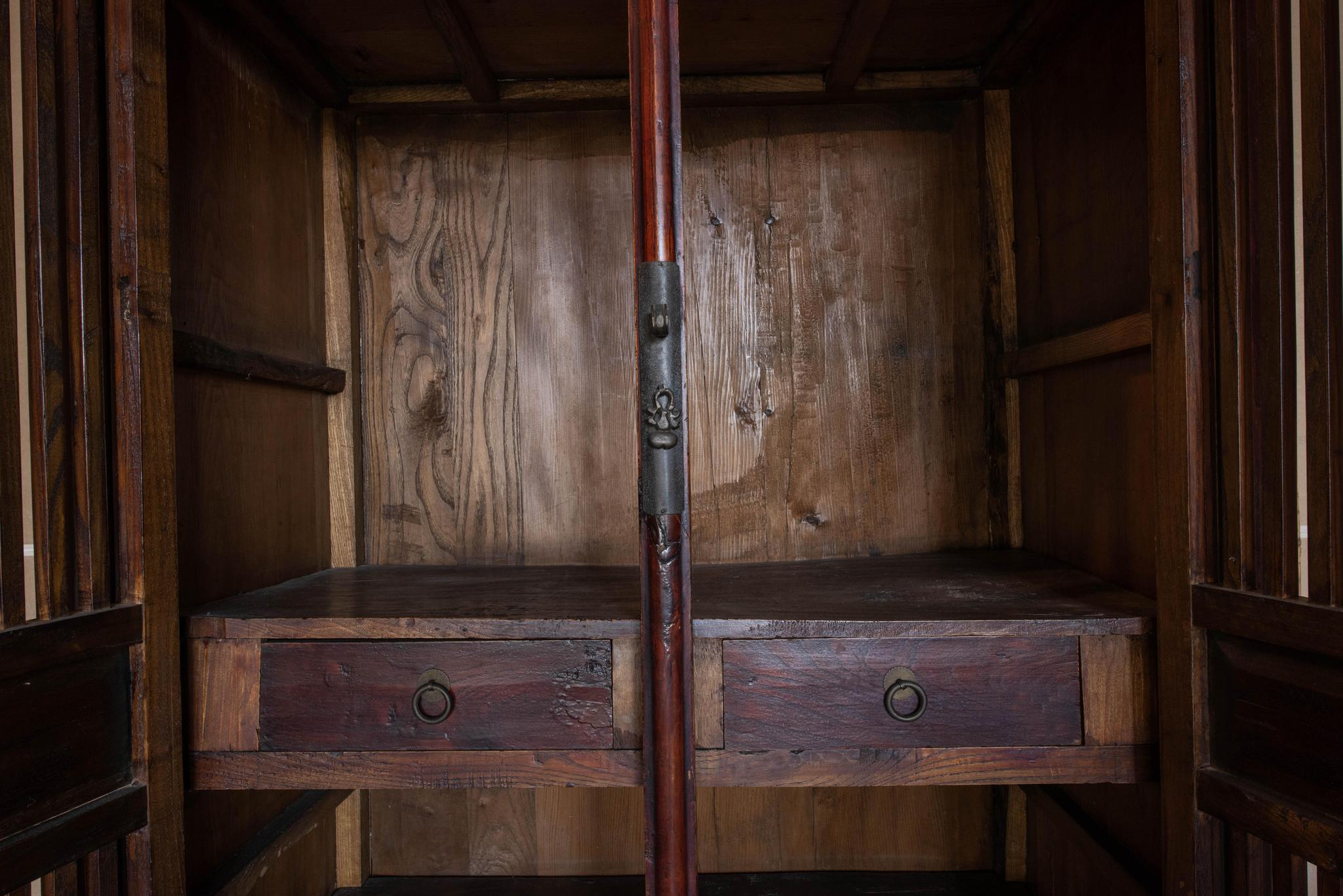 Antique Elmwood Root Armoire
