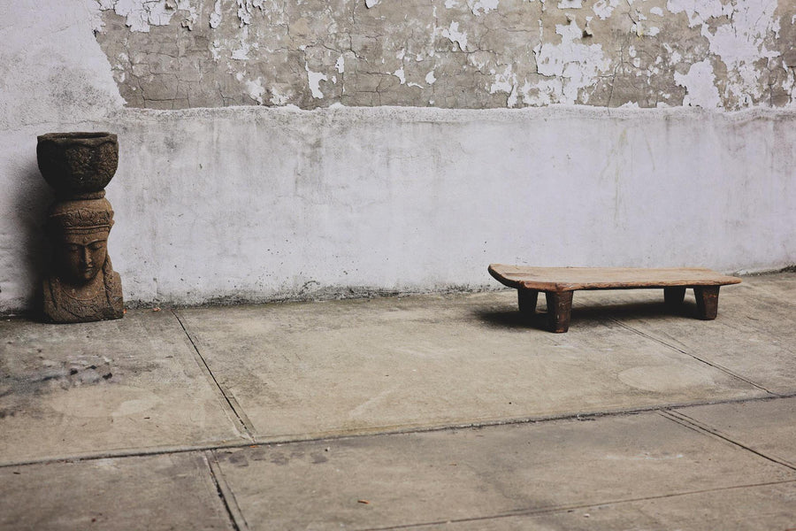 Antique Yala Wood Nupe Tribe Coffee Table