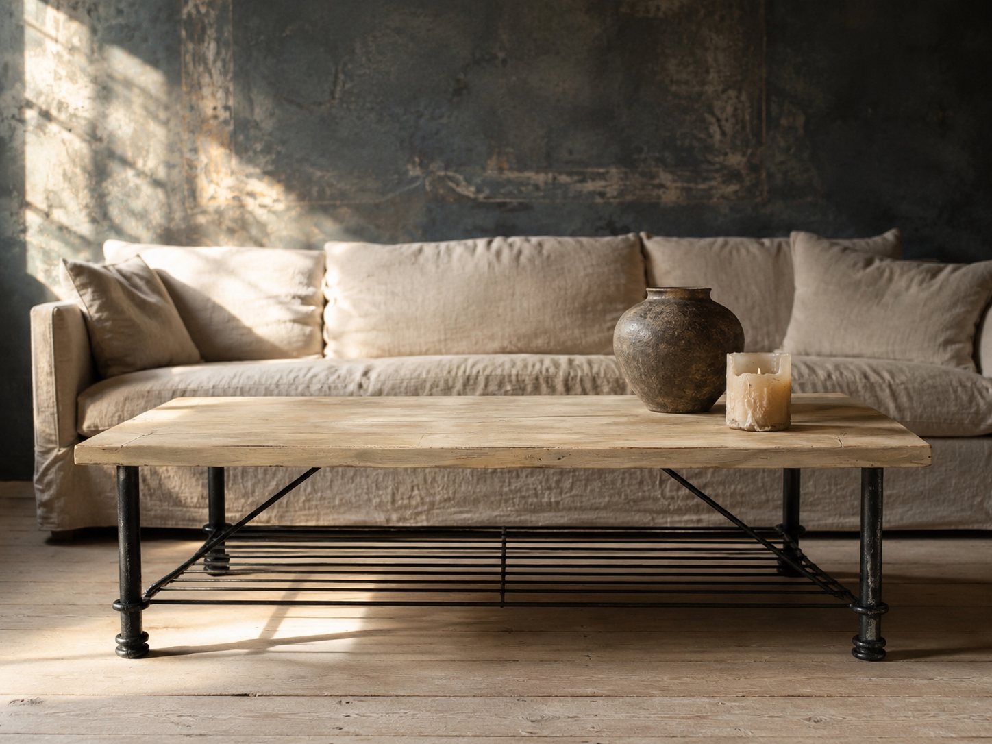 Blond Iron Coffee Table