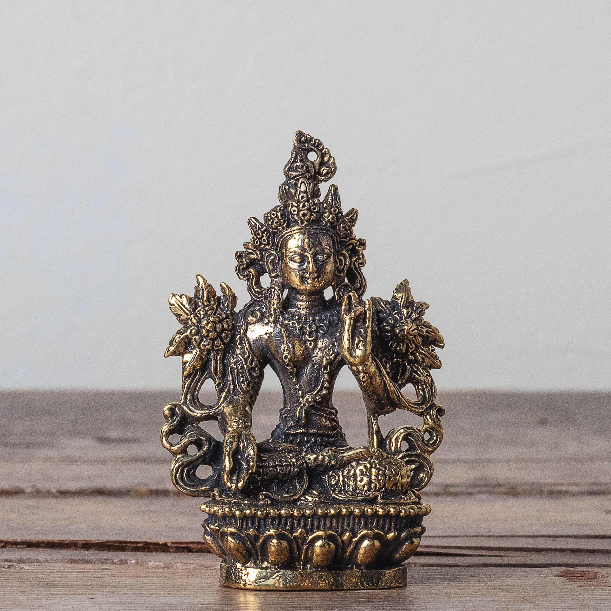 White Tara Deity Statuette