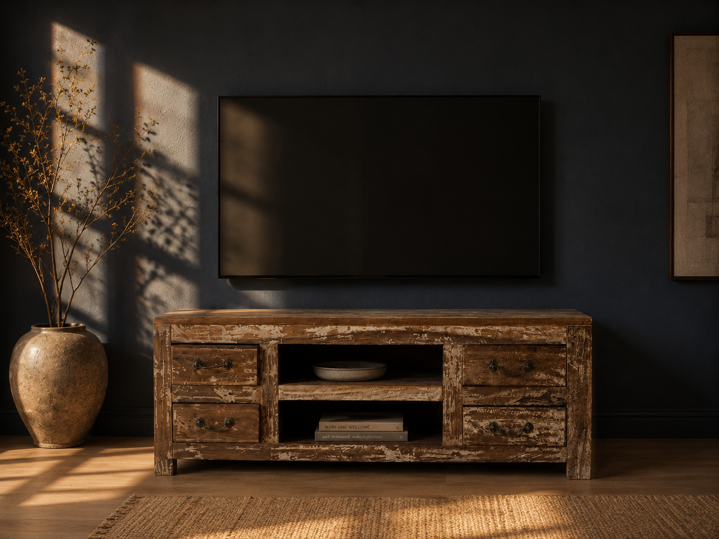 Weathered Tansu Media Console