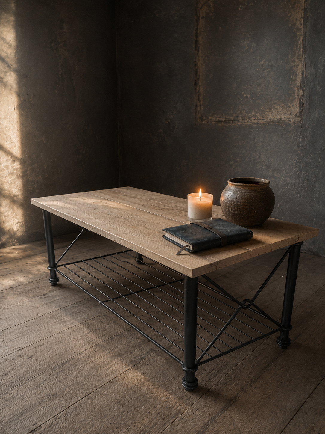 Blond Iron Coffee Table