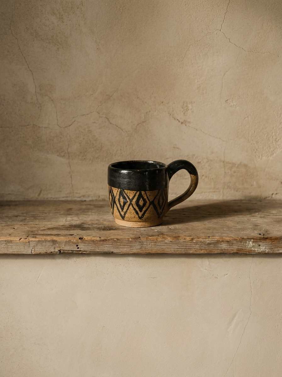 Patterned Mug, Diamonds