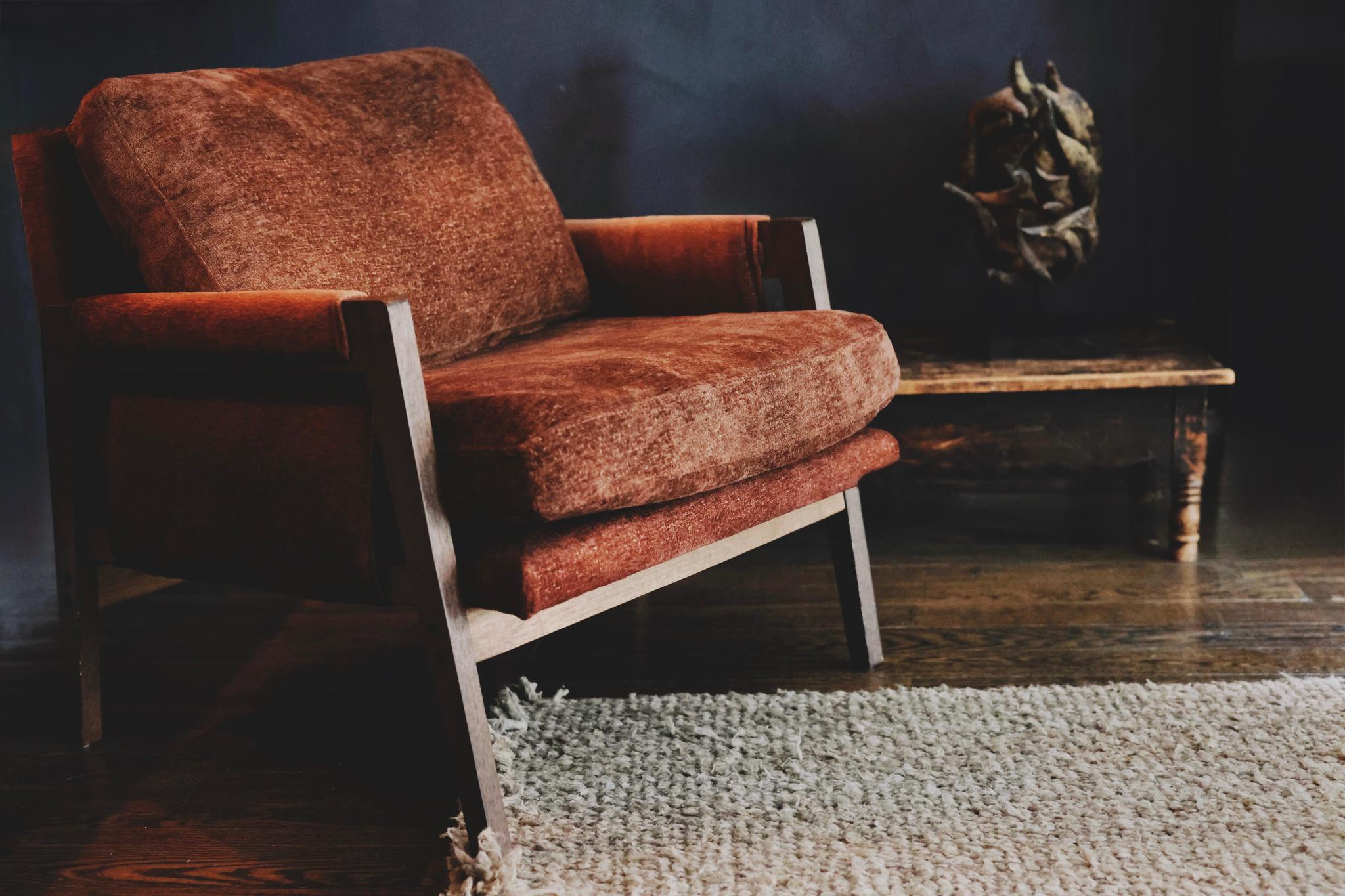 Velvet Chocolate Brown Lounge Chair