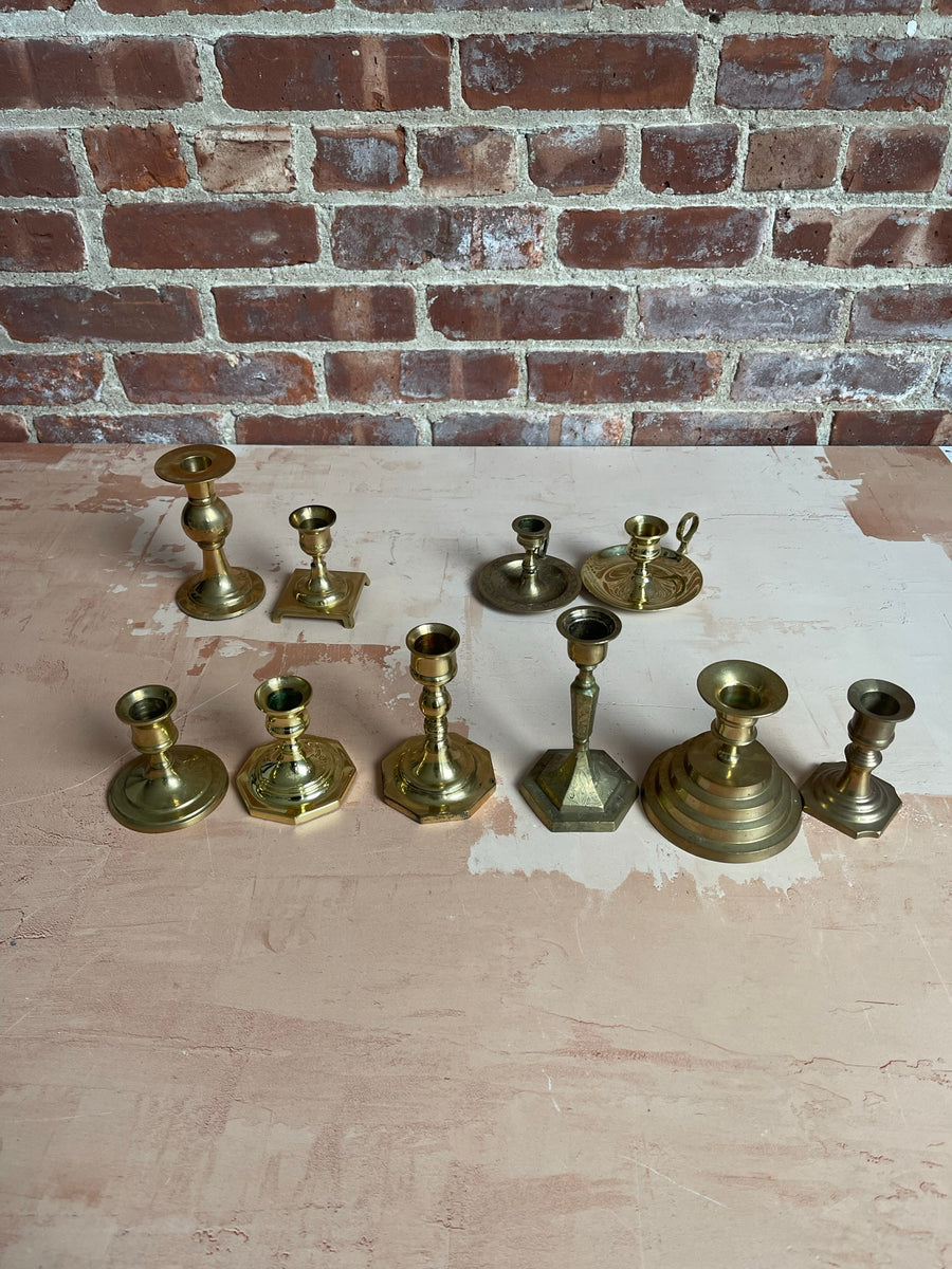 Antique Brass Candle Stands