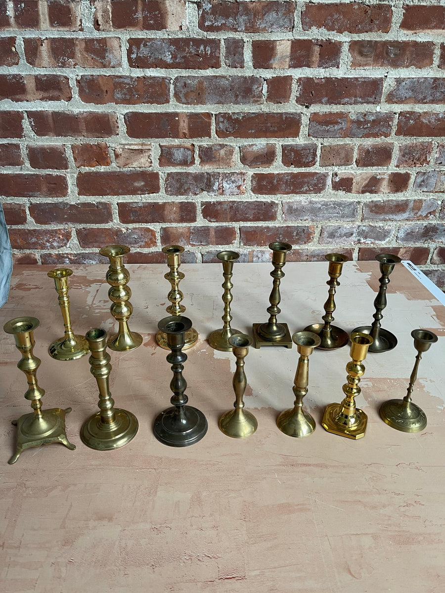 Antique Brass Candle Stands