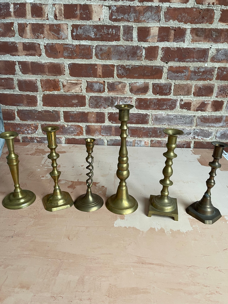 Antique Brass Candle Stands