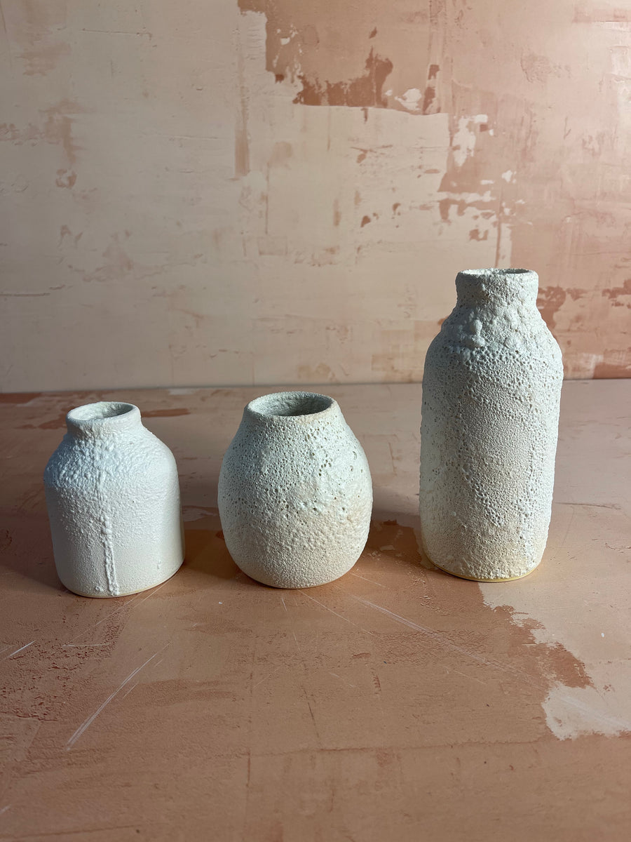 Crater Vases - White