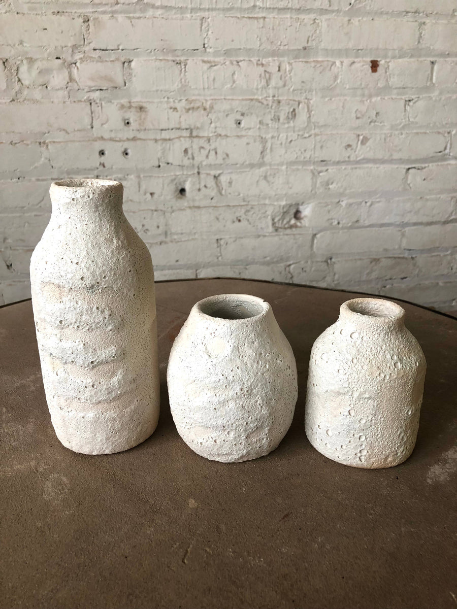 Crater Vases - White