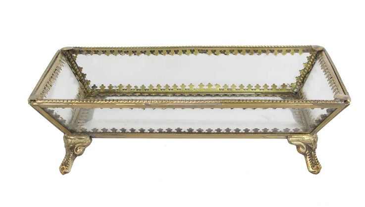 Glass & Brass Tray