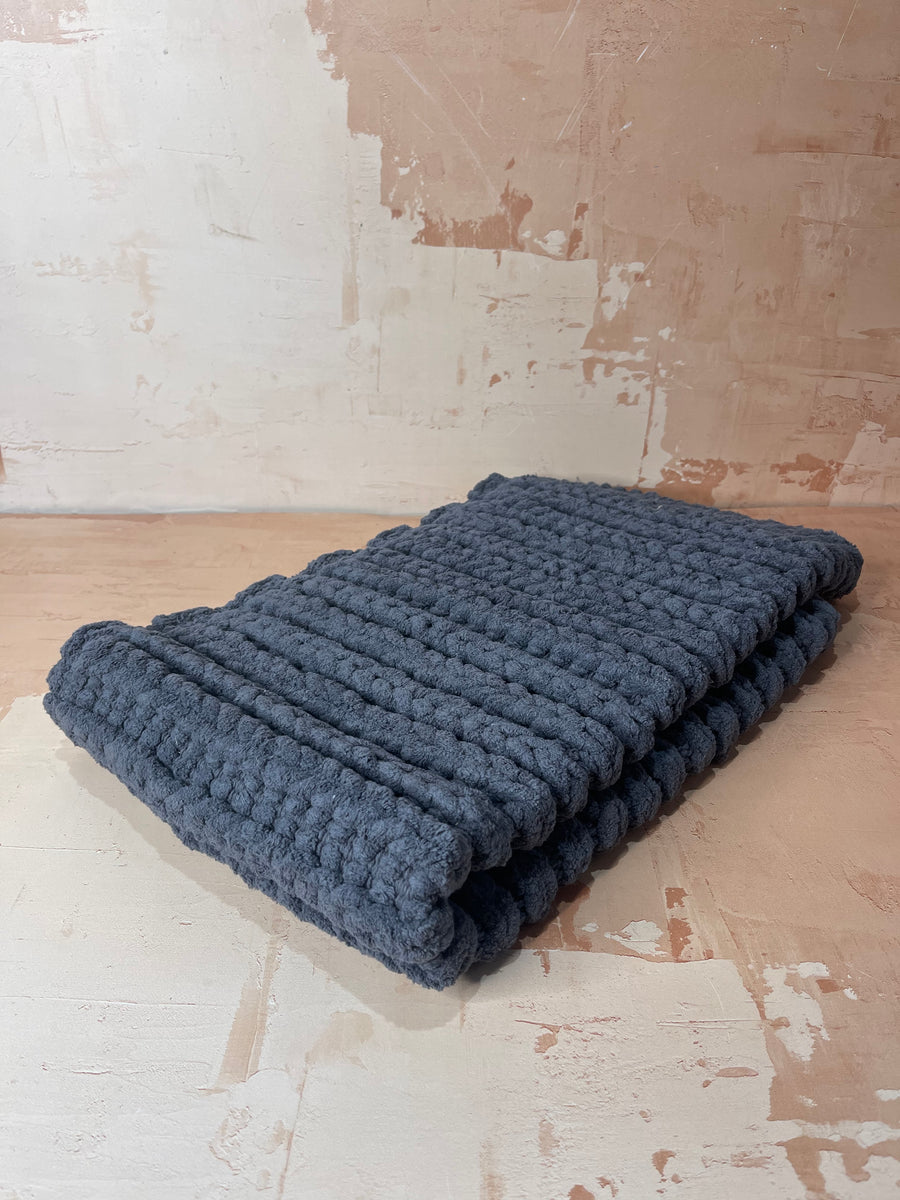 Linen Waffle Bath Mat