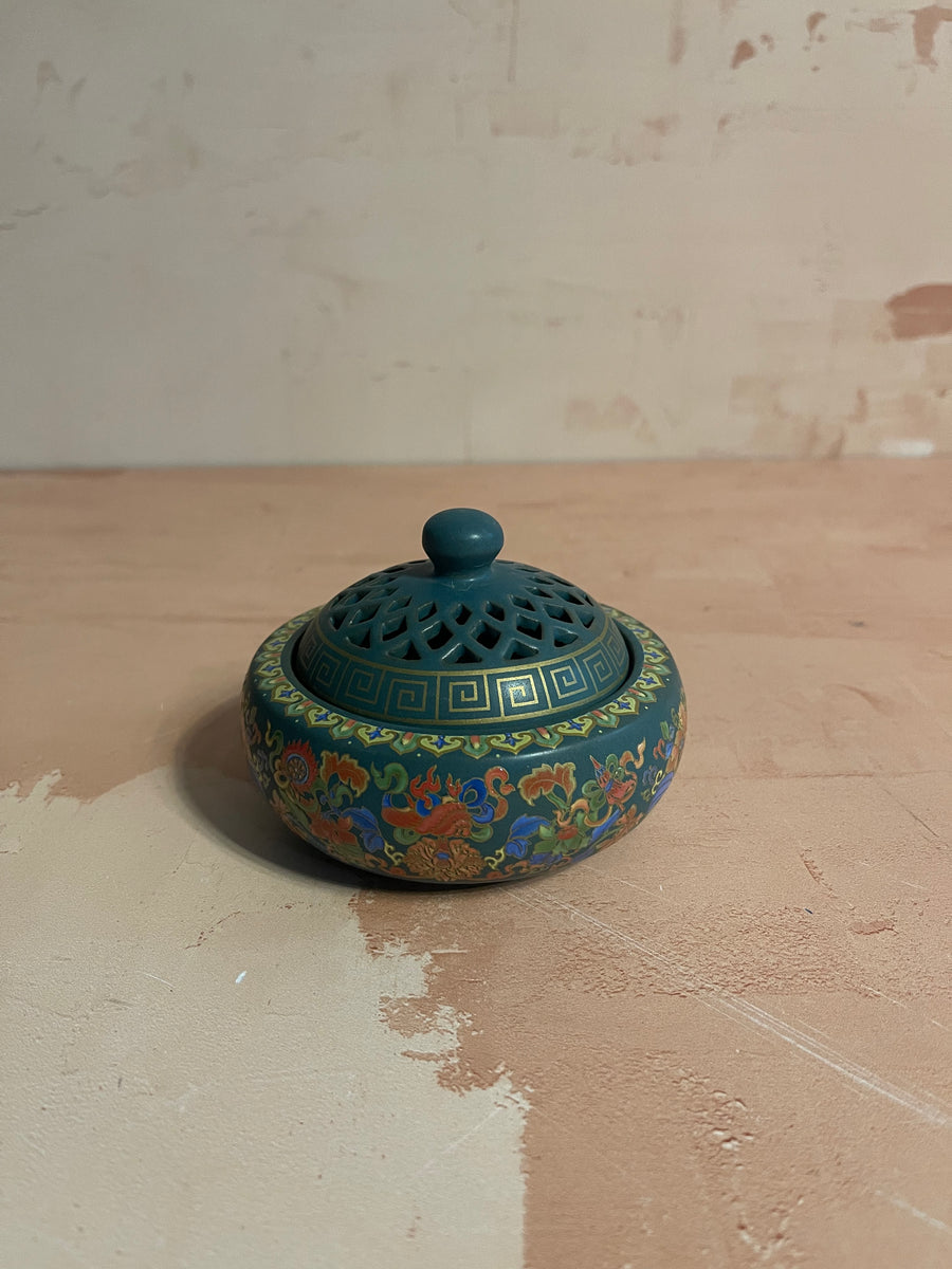 Porcelain Floral Incense Burner