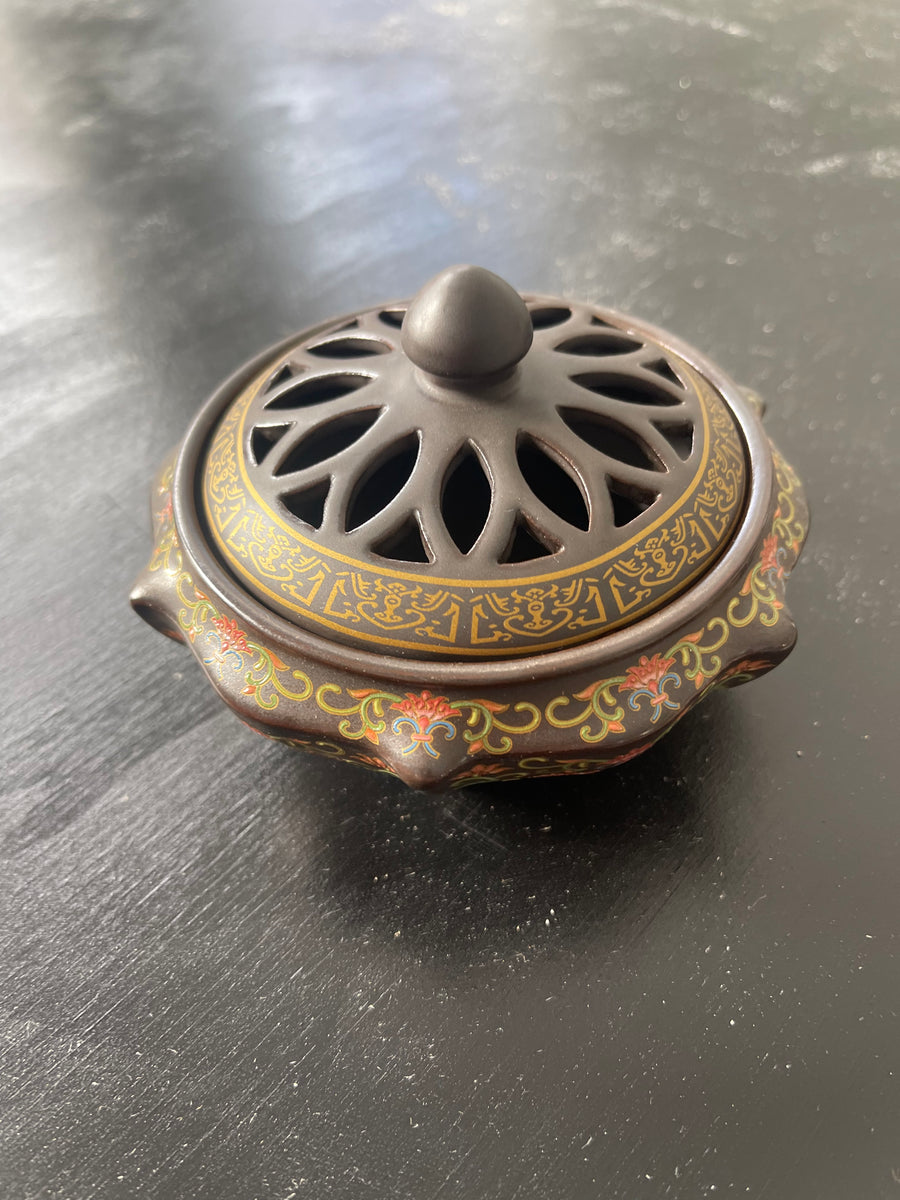 Porelain Floral Points Incense Burner