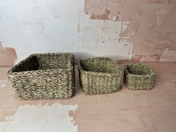 Sea Grass Square Baskets