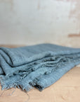 Stone Washed Linen Throw Blanket