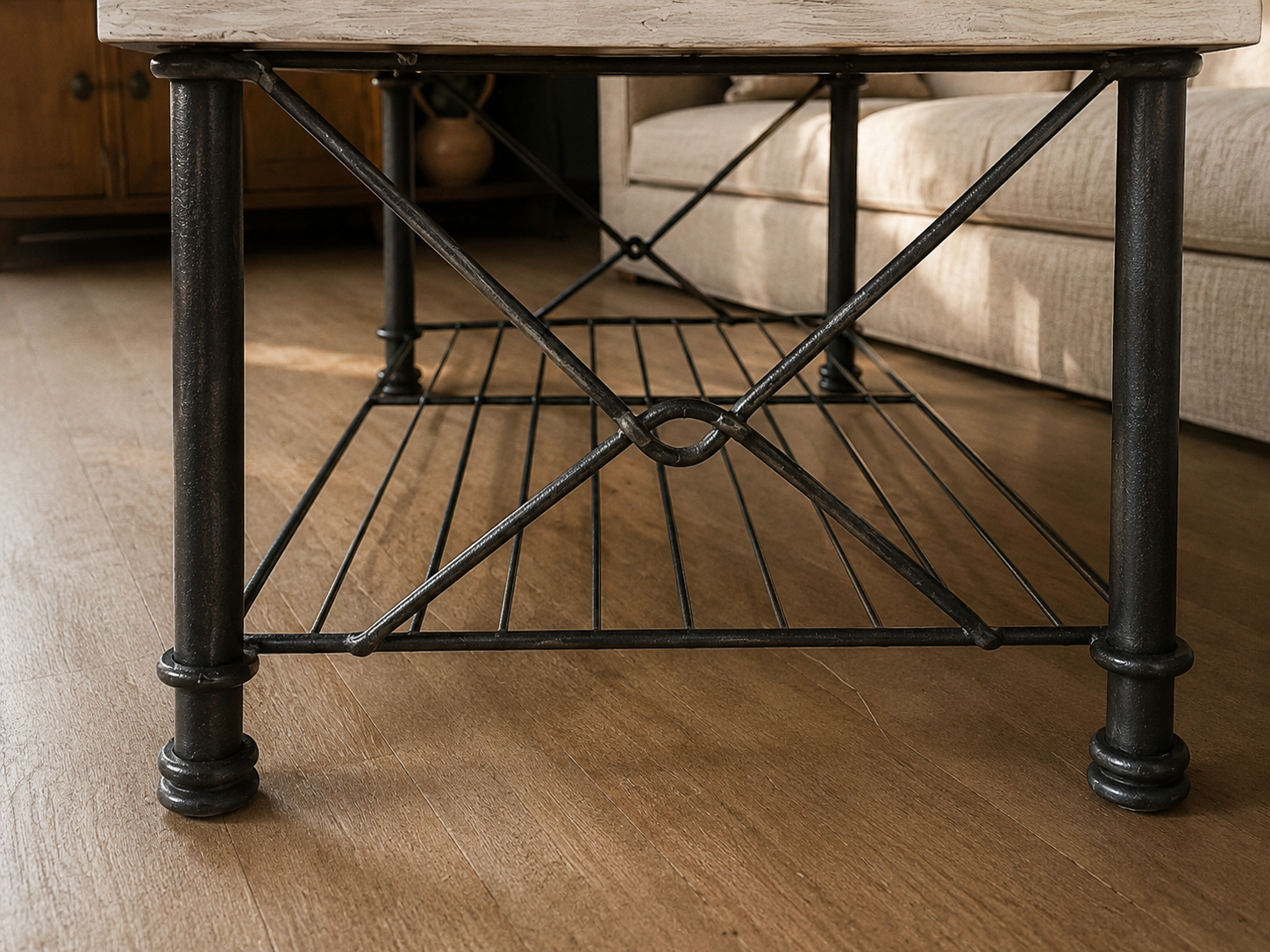 Blond Iron Coffee Table