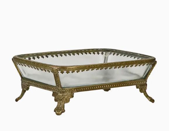 Brass & Glass Soap Dish