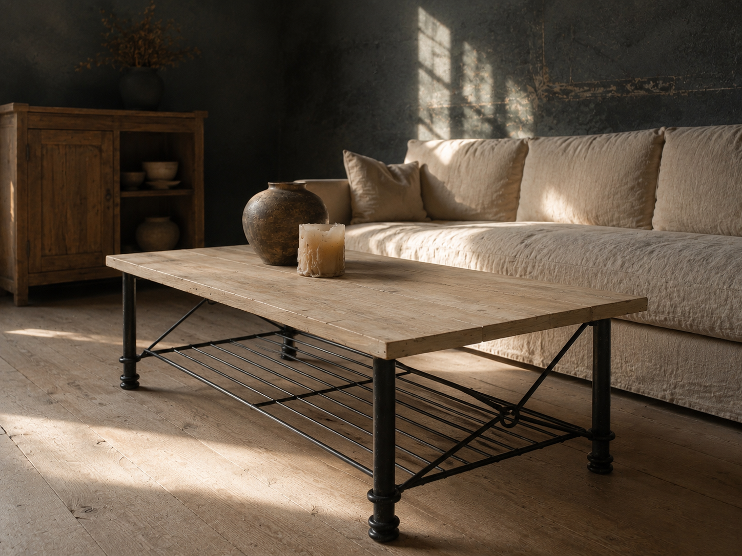 Blond Iron Coffee Table